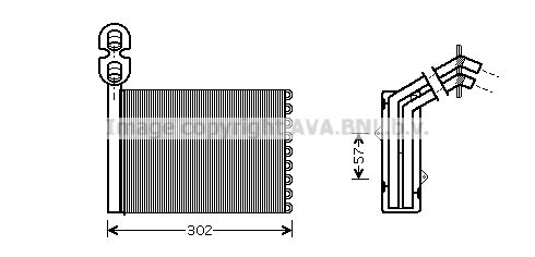 AVA QUALITY COOLING Теплообменник, отопление салона VWA6201